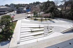 an aerial view of the roof of a building