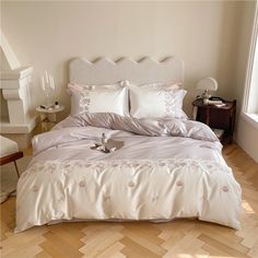 Luxury Embroidered Rose Egyptian Cotton Bedding Set | Yedwo Home