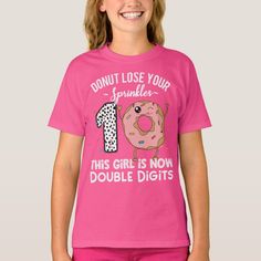 This Girl is Now Double Digits 10th Birthday Donut T-shirt, Kids Unisex, Size: Youth XS, Wow Pink Pattern: animal print. Neon Video, Arcade Birthday, Video Game Arcade, Top Gifts For Kids, Game Arcade, Birthday Girl T Shirt, Birthday Donuts, Donut Birthday Parties, Party Hardy