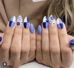 Finger Nail Ideas, Aesthetic Nail Design, Nail Ideas Blue, Cool Nail Art Designs, Pro Nails, Aesthetic Nail, Nail Board, Simple Gel Nails