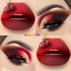 Makeup looks/ makeup ideas/eye makeup/ eye shadow looks/ lips/ lipsticks /liparts/ red Makeup Artist Kit Organization, Eyeshadow Art, Fall Eye Makeup, Holloween Makeup, Creepy Halloween Makeup, Makeup Artist Kit, Makeup Stuff