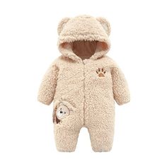 Comfy Romper, Baby Overall, Winter Jumpsuit, Teddy Bear Design, 3 Month Baby, Bear Outfits, Baby Jumpsuit, 6 Month Baby, Romper Jumpsuit