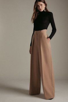 Summer Interview Outfit, Wide Leg Trousers Outfit, Legs Outfit, Wide Leg Pants Outfit, High Waisted Wide Leg Pants, Business Casual Outfits For Women, Looks Party, Womens Business Casual, Inspo Outfit