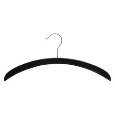 a black hanger on a white background