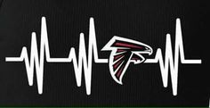 a atlanta football heartbeat with the logo on it