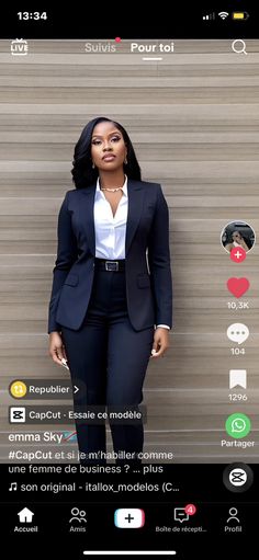 Interview Attire Black Women, Business Formal Suits For Women, Law Suits For Women, Work Outfit Photoshoot, Dress Like A Business Woman, Consultant Outfits Women, Black Woman Interview Outfit, Slacks And Blazer Outfit, Personal Banker Outfit Work Clothes