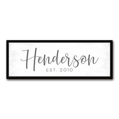 Personalized Family Established Name Signs - Pretty Perfect Studio Established Family Signs, Deep Frame, Last Name Signs, Teak Frame, Rustic White, Personalized Wall Art, Personalized Wall, Family Signs, Classic Frame