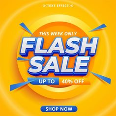 the flash sale is up to 40 % off