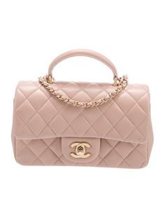 Chanel Top Handle BagBy Virginie ViardNeutrals LambskinInterlocking CC LogoGold-Tone HardwareFlat Handle & Chain-Link Shoulder StrapSingle Exterior PocketLeather Lining & Dual Interior PocketsTurn-Lock Closure at Front Chanel Top Handle, Chanel Top, Handbag Handles, Chanel Bags, Clothing Ideas, Handle Bag, Timeless Classic, Pretty Things, Purses And Handbags