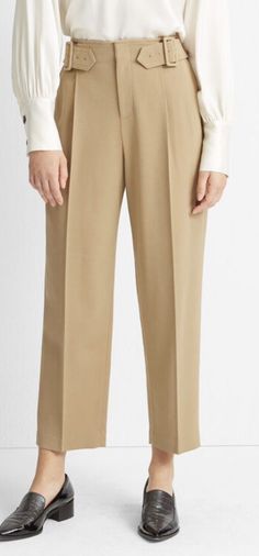 Club Monaco Women's Self Buckle Pants  65% Polyester, 26% viscose, 7% wool, 2% elastane Stretch Unlined 4 pockets Size 6 Waist 28" Rise 12" Hip 38" Inseam 26" Thigh 26" Leg opening 16" Size 10 Waist 31" Hip 41" Rise 13" Inseam 26" Leg opening 16" Thigh 29" Trousers Women Outfit, Celana Jogger Wanita, Buckle Pants, Club Monaco Women, Pants Woman, Work Pants Women, Pants Details, Fashion Attire, Please Come Back