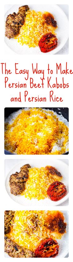 the easy way to make persian beef kabobs and persian rice