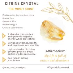 Citrine Magical Properties, Citrine Stone Meaning, Sun Safe Crystals, Citrine Affirmation, Sun Stone Crystal