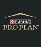 the purna pro plan logo is shown on a black background with gold trimming