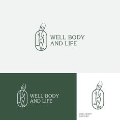 the logo for well body and life, which is designed to look like a plant in a