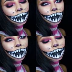 Cheshire Cat Makeup Hallowen Schminke, Halloweenský Makeup