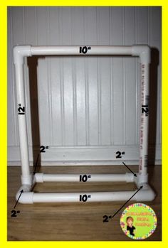 the measurements for an inflatable bed frame are shown with numbers on each side