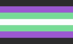 the purple and green striped flag