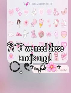 an image of some stickers with the words 3 we need these emojs omg