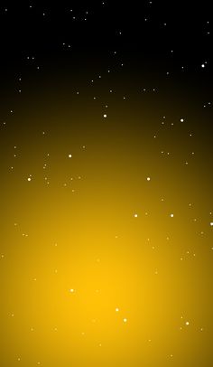 an orange and black background with white dots in the center, stars on the left side