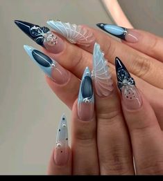 Seashell Nails, Easy Nails, Her Nails, Unique Acrylic Nails, Nail Swag, White Nail, Diy Nail Art, Nailed It, Funky Nails