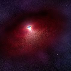 an image of a black hole in the sky with bright light coming from it's center