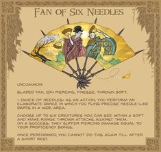 a poster with an image of two people holding hands in front of the words fan of six needles