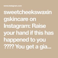 sweetcheekswaxingskincare on Instagram: Raise your hand if this has happened to you 🙋🏼‍♀️ You get a giant pimple right after a facial & your first thought is, I’m never going… Raise Your Hand If, Raise Your Hand, Face Wash, Facial, Audio, On Instagram, Instagram