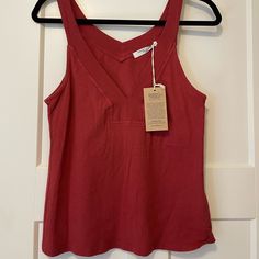 Project Social T Tank Top, New With Tags, Size S Casual Red V-neck Tank Top, Red Tops For Summer Loungewear, Red Summer Loungewear Tops, Red Relaxed Fit Tops For Everyday, Red Relaxed Fit Sleeveless Top, Red Sleeveless T-shirt For Spring, Red Sleeveless Top With Relaxed Fit, Red Sleeveless Relaxed Fit Top, Casual Red Cotton Tank Top