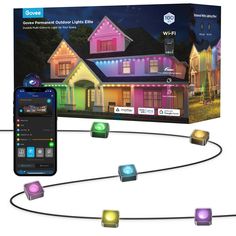 an image of a smart home connected to the wi - fi system with lights on it