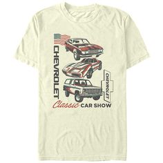 He'll love the look and feel of this Men's Chevrolet Classic Car Show Graphic Tee. FEATURES Crewneck Short SleevesFABRIC & CARE Cotton Machine wash Imported Color: Natural. Gender: male. Age Group: adult. Car Graphic Tee, Grafic Tees, Thank You Party, Cars Tees, Classic Car Show, Branded Shirts, Ash Grey, Car Show, Vintage Car