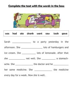 a worksheet with words and pictures to describe