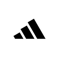 the adidas logo is shown in black on a white background, and it appears to be an upside down triangle