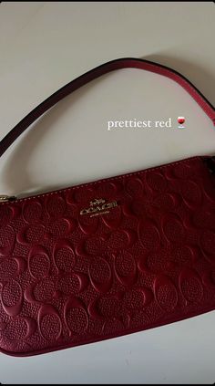 coach/red/blood/wine/date night/bag/ gold Red Coach Purse, Red Luxury Bag, Coach Handbag, Red Coach Bag, Red Purse, Coach Purse, Coach Bag, Purse Essentials