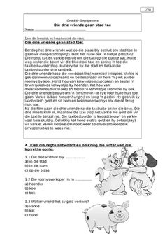 the worksheet for an animal story