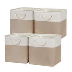 PRICES MAY VARY. Linen/EVA/Cotton CUBE BASKET SIZE: 12 (L) x 12 (W) x 12 (H) inches, 4-PACK. Perfect fabric storage cubes for gifts empty, decorative storage bins for home organizers. This storage basket allows to store of a variety of items. A sturdy canvas storage cube may be used to hold clothes, towels, blankets, bedsheets, DVDs, magazines, books, shoes PREMIUM QUALITY: These fabric storage baskets are made of linen &thicken EVA, with soft interior lining. Reinforced by an upper metal suppor Cube Baskets, Cube Organizer Bins, Cloth Baskets, Empty Gift Baskets, Cube Basket, Cube Storage Baskets, Baskets For Storage, Decorative Storage Bins, Fabric Storage Cubes