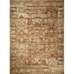 an area rug with brown and beige colors