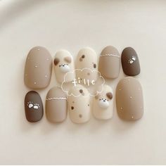 Korea Nail Art, Asian Nails, Hello Nails, Cute Simple Nails, Cute Nail Art Designs, Pretty Gel Nails, Really Cute Nails, Soft Nails