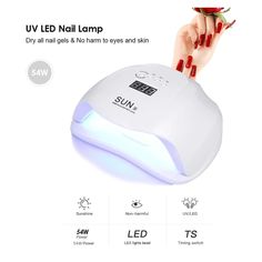 54w Sun X Uv Lamp Gel Nail Lamp Led Ice Lamps Nail Dryer Manicure Tool Dry Machine For All Curing Nail Gel Polish Art Garn Engagement Lunch, Uv Nail Lamp, Polish Art, Nail Gel Polish, Led Nail Lamp, Nail Dryer, Dryer Machine, Nail Lamp, Nails Polish