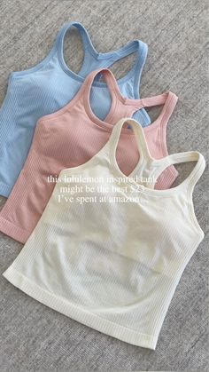 #lululemon #amazon Running Tops For Women, Preppy Tops For School, Preppy Clothes Ideas, Lululemon Workout Outfits, How To Make A Tank Top, Cute Clothes To Buy, Cornrow Hairstyles With Natural Hair, Things To Get From Amazon, Cute Active Wear Outfits