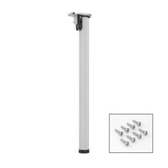 a metal pole with screws and nuts on the end is shown in front of a white background