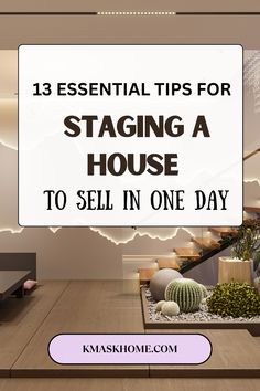 a living room filled with furniture and plants on top of a wooden floor next to stairs