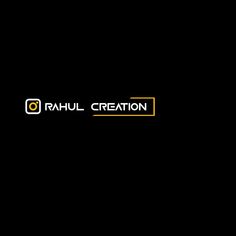 the logo for rauh creation is shown in yellow and black on a dark background