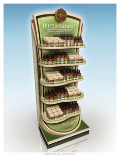 a display case for pure and natural products