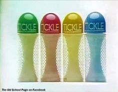 four different colored plastic cups with the words ticke ticke on them in front of a white background