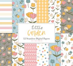 the little garden 12 seamless digital papers