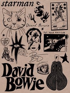 an advertisement for david bowe's album, starman