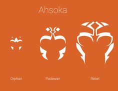 an orange background with three different types of apples and the words ahsoka on it