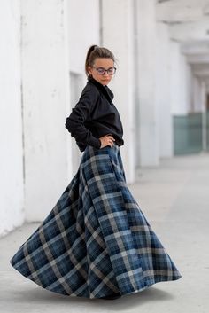 "Elegant high waisted plaid skirt made of wool mix available in many patterns and a wide range of sizes. ◈ Stylish and chic fashion is our shared dream! You can be sure that this piece is made with a lot of love and craftsmanship. ◈ S I Z I N G ◈ This item is available from XS to 4XL. Please, have a look at my Size Chart below before placing your order. ◈ D E L I V E R Y ◈ This item will be shipped in up to 5 days after your order was placed. We ship with a standard post or Express courier depen Edwardian Walking Skirt, Scottish Skirt, High Waisted Plaid Skirt, Warm Skirt, Edwardian Skirt, Walking Skirt, Wool Plaid Skirt, Warm Skirts, Skirt Winter