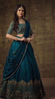 Monotone Outfit, Favourite Aesthetic, Kerala Engagement Dress, Latest Bridal Lehenga, You My Love, Half Saree Lehenga, Indian Outfits Lehenga