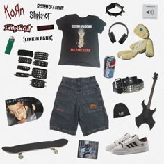 Metalhead Outfits, Summer Outfits Alt, Goblincore Outfits, Summer Grunge Outfits, Skater Fits, Grunge Summer Outfits, Metal Outfit, 70s Inspired Outfits, Skater Outfits